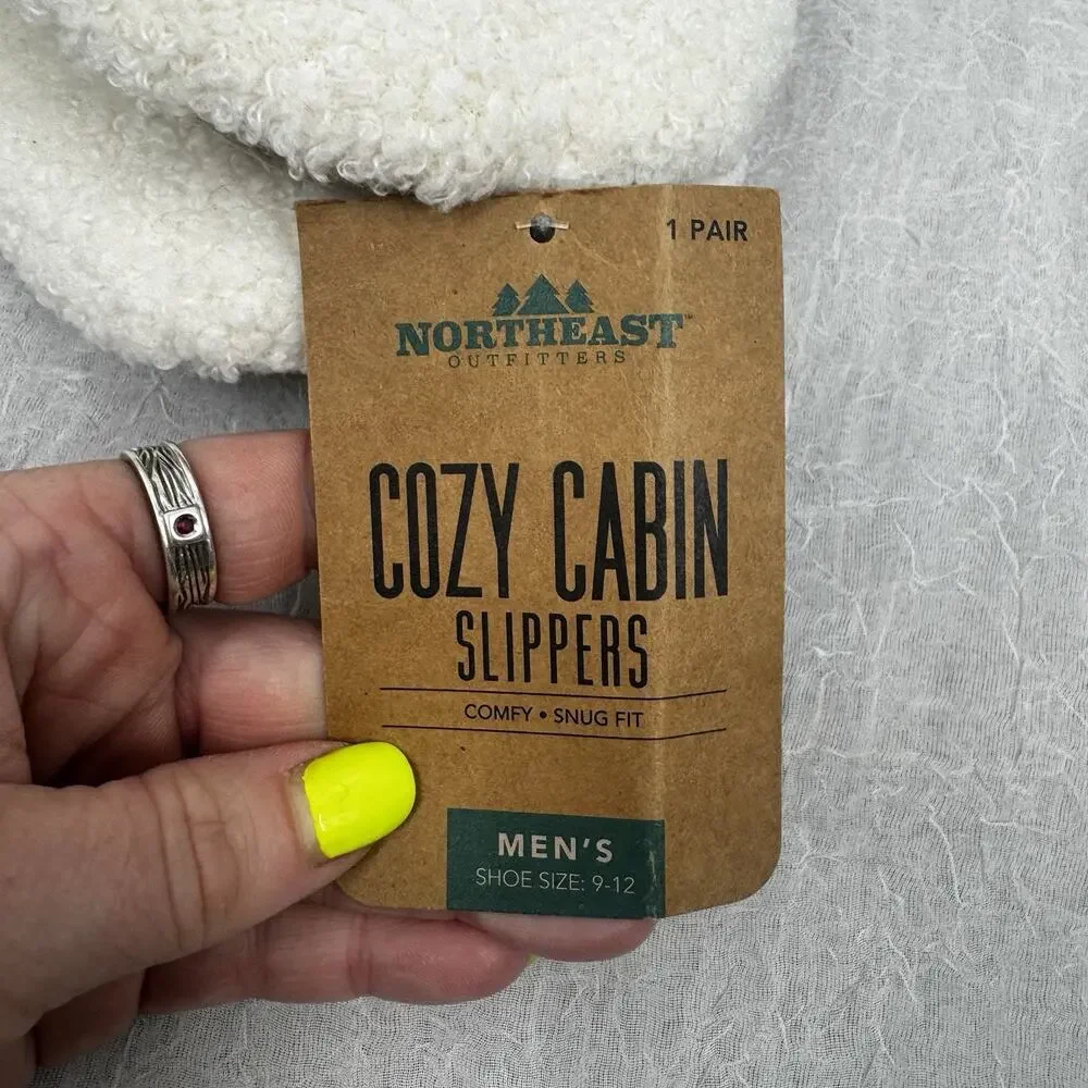 Northeast Outfitters Women's Cozy Teddy Slipper Socks L/XL White
